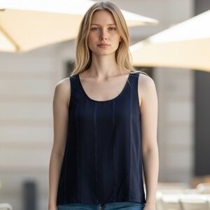 Yves Saint Laurent Dark Blue Women's Tank Top - Size 10